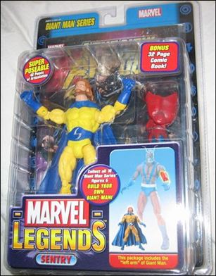 Marvel Legends (Giant Man Series) figure 7-B Sentry (Yellow Costume - Bearded)