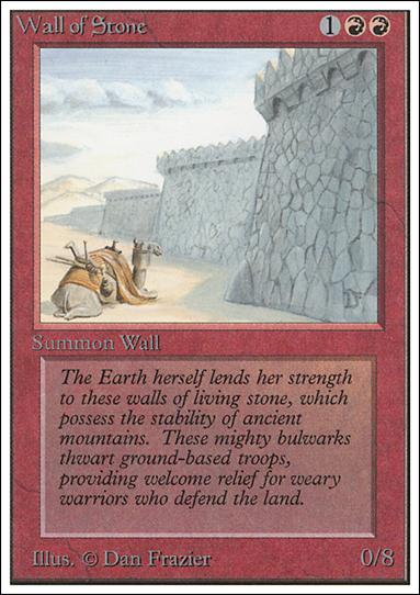 Magic the Gathering: Unlimited (Base Set) card 183 Wall of Stone