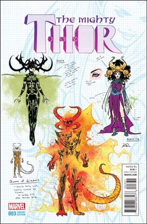 Mighty Thor (2016) issue 3-B Russell Dauterman 1:20 Design Cover