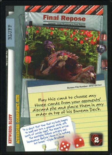 X-Files: 101361 (Base Set) card XF97-0415x1 Final Repose