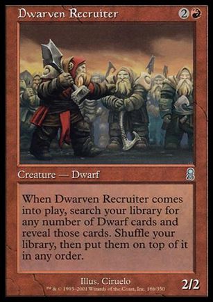 Magic the Gathering: Odyssey (Base Set) card 186 Dwarven Recruiter