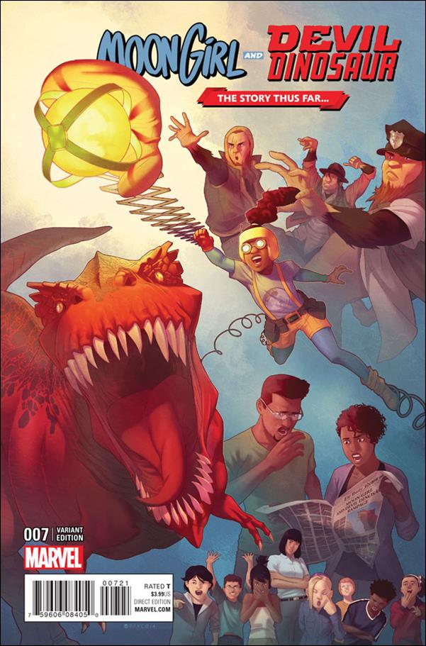 Moon Girl and Devil Dinosaur (2016) issue 7-C Jamal Campbell The Story Thus Far... Cover