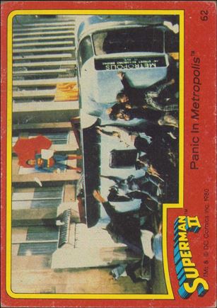 Superman II (Movie) (Base Set) card 62 Panic in Metropolis
