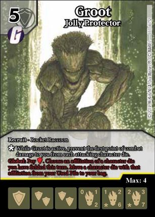 Marvel Dice Masters  Avengers Infinity Gauntlet card 111 Groot: Jolly Protector