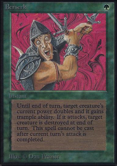 Magic the Gathering: Limited Edition Alpha (Base Set) card 185 Berserk