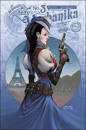 Lady Mechanika issue 3-F Joe Benitez Pulp's Comics Cover 1/1000