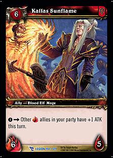 World of Warcraft: March of the Legion (Base Set) card 194 Kallas Sunflame
