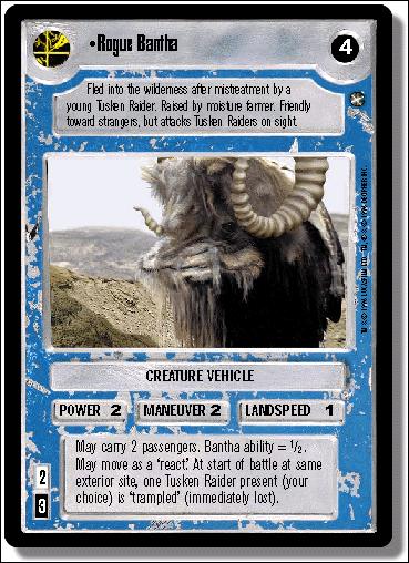 Star Wars: A New Hope Limited (Base Set) card 156 Rogue Bantha