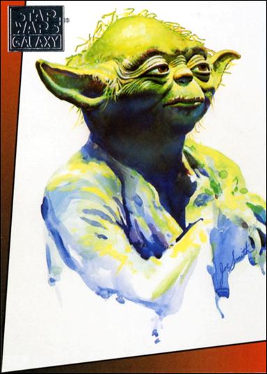 Star Wars Galaxy: Series 1 (Factory Base Set) card 10 Yoda