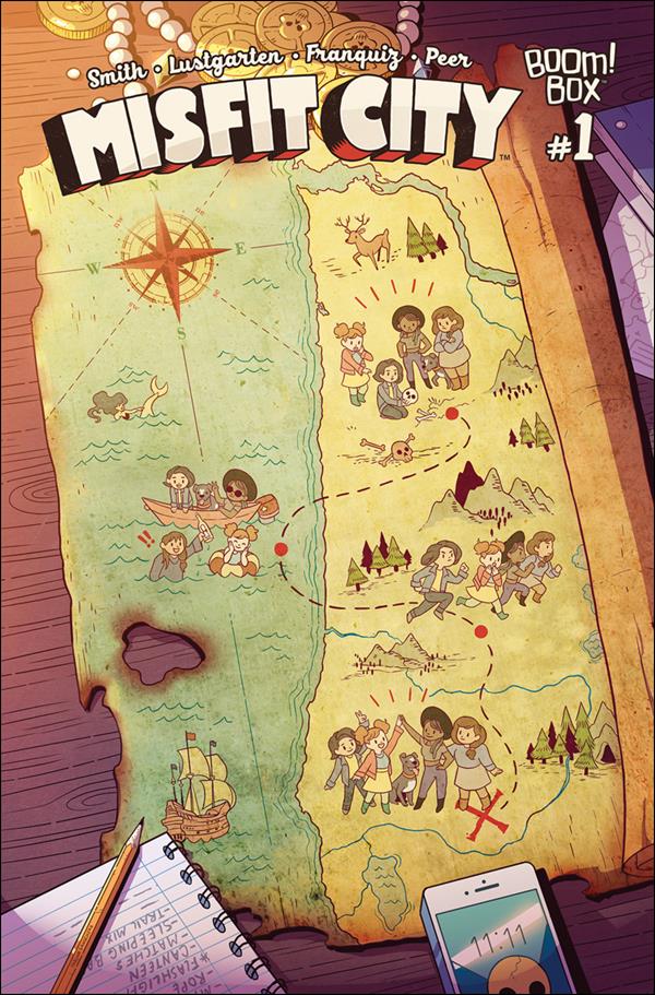 Misfit City issue 1-B Paulina Ganucheau 1:15 Treasure Map Cover