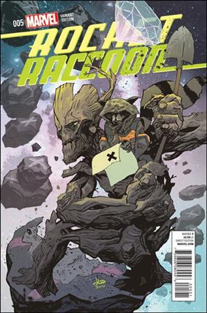 Rocket Raccoon (2014) issue 5-B Jason Latour Rocket Raccoon and Groot Cover