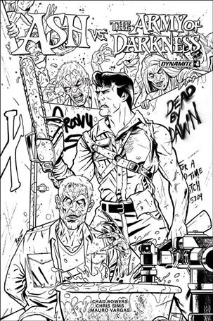 Ash vs. the Army of Darkness issue 4-E Brent Schoonover 1:20 B&W Cover