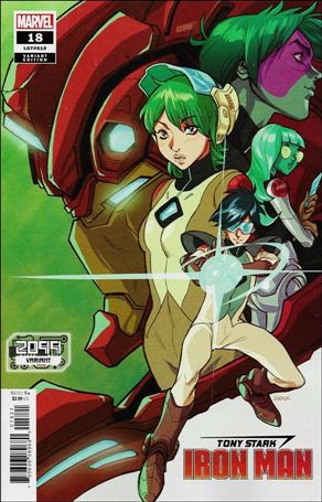 Tony Stark: Iron Man issue 18-B Karl Kerschl 2099 Cover