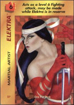 Marvel OverPower (Base Set) card nn96 Elektra: Martial Artist
