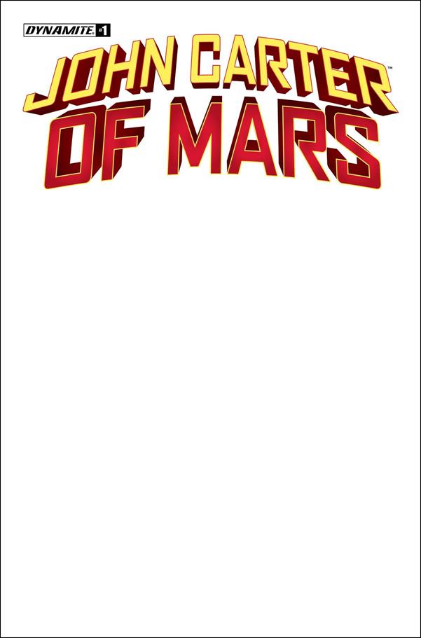 John Carter of Mars (2022) issue 1-F Blank Authentix Cover
