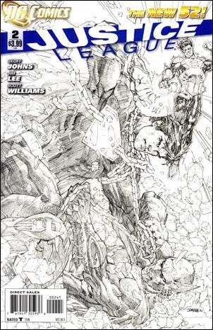Justice League (2011) issue 2-E Jim Lee 1:200 Sketch Cover