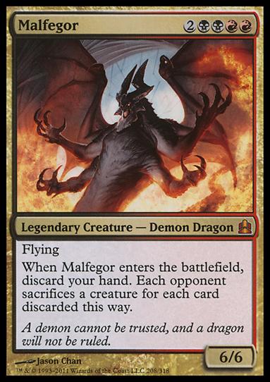 Magic the Gathering: Commander (Base Set) card 208 Malfegor