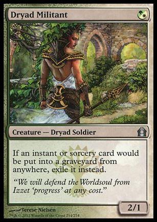 Magic the Gathering: Return to Ravnica (Base Set) card 214 Dryad Militant