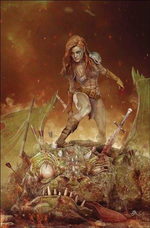 Red Sonja (2023) issue 14-K Björn Barends Virgin 1:15 Cardstock Cover