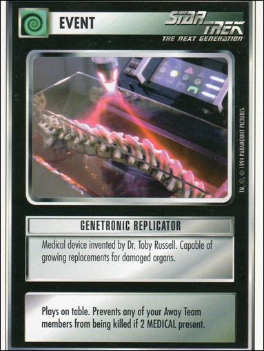 Star Trek: Premiere Unlimited (Base Set) card 76 Genetronic Replicator