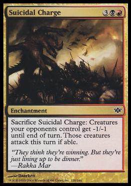 Magic the Gathering: Conflux (Base Set) card 128-B Suicidal Charge (Foil)