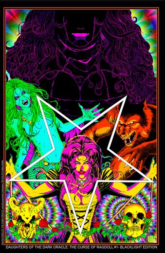 Daughters of the Dark Oracle: The Curse of Ragdoll issue 1-C Blacklight Cover (Signed & Numbered) 1/100