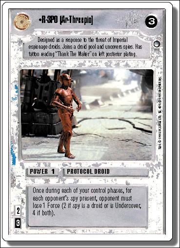Star Wars: Hoth Revised (Base Set) card 86 R-3PO (Ar-Threepio)