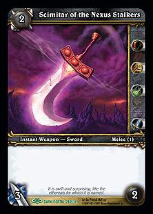 World of Warcraft: Through the Dark Portal (Base Set) card 280 Scimitar of the Nexus Stalkers
