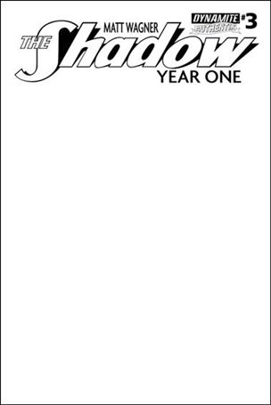 Shadow Year One issue 3-F Blank Authentix Cover
