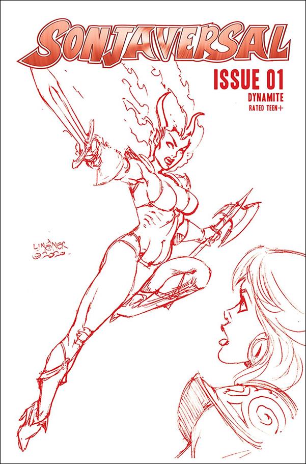 Sonjaversal issue 1-ZC Joseph Michael Linsner Red Line Art Cover