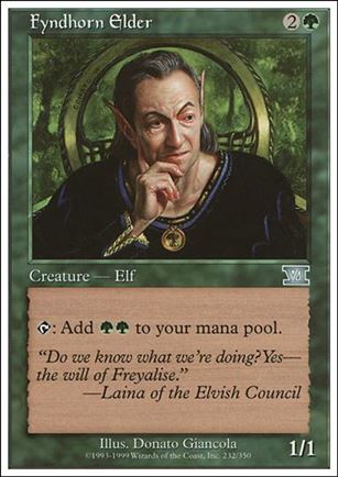 Magic the Gathering: 6th Edition (Base Set) card 232 Fyndhorn Elder