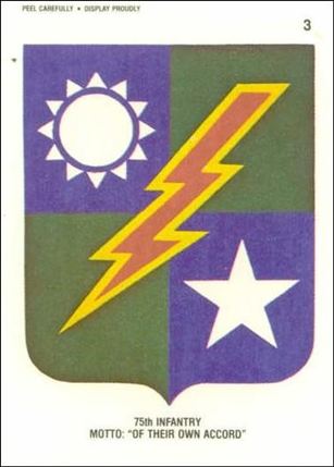 Desert Storm: Series 1 (Sticker Subset) card 3 75th Infantry