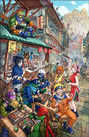 Teenage Mutant Ninja Turtles x Naruto issue 1-O Retailer Exclusive Alan Quah Virgin Cover