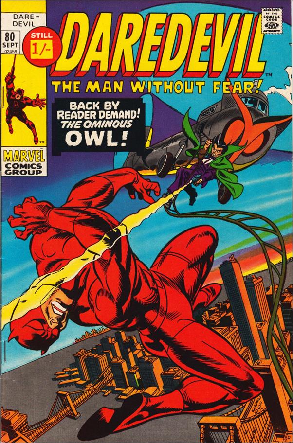 Daredevil (1964) issue 80-B UK Price Cover
