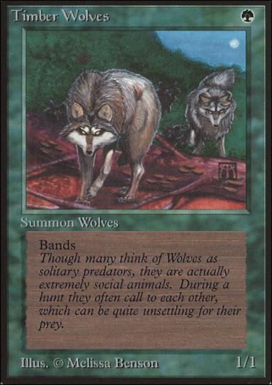 Magic the Gathering: Limited Edition Beta (Base Set) card 220 Timber Wolves