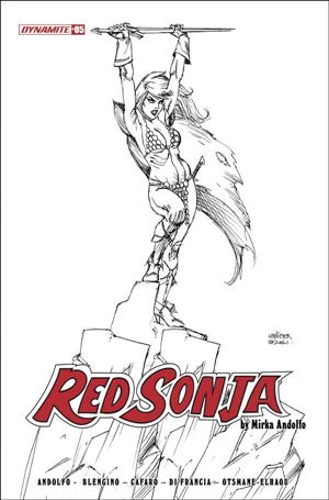 Red Sonja (2021) issue 5-J Joseph Michael Linsner 1:25 Black & White Cover