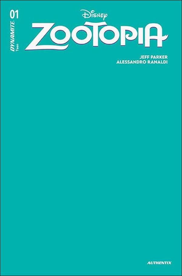 Zootopia (2025) issue 1-S Authentix Teal  Blank/Sketch Cover