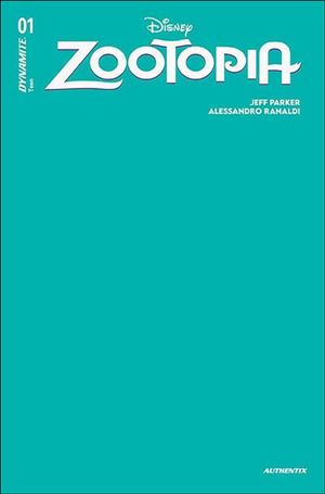 Zootopia (2025) issue 1-S Authentix Teal  Blank/Sketch Cover