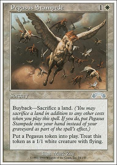 Magic the Gathering: Anthologies (Base Set) card 12 Pegasus Stampede