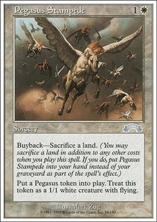 Magic the Gathering: Anthologies (Base Set) card 12 Pegasus Stampede