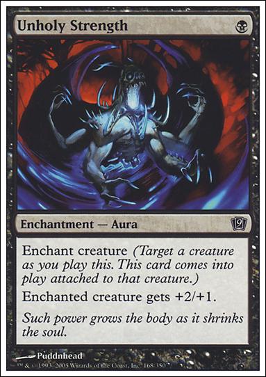 Magic the Gathering: 9th Edition (Base Set) card 168 Unholy Strength