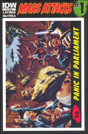 Mars Attacks (2012) issue 1-P Card #16 (Panic in Parliament)