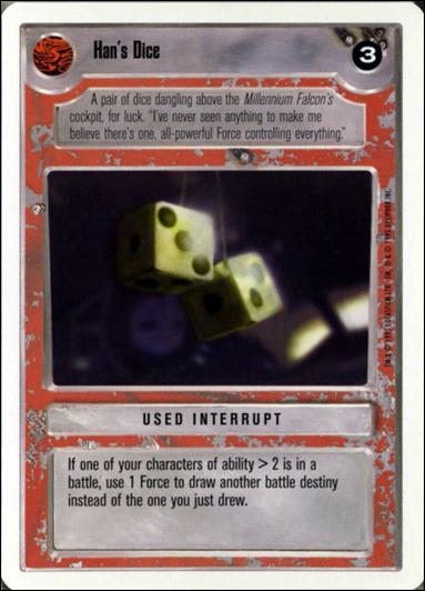 Star Wars: Premiere Unlimited (Base Set) card 261 Han's Dice