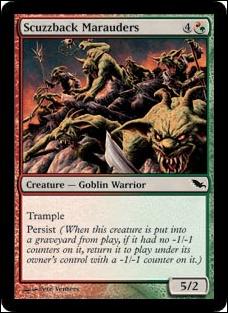 Magic the Gathering: Shadowmoor (Base Set) card 216 Scuzzback Marauders