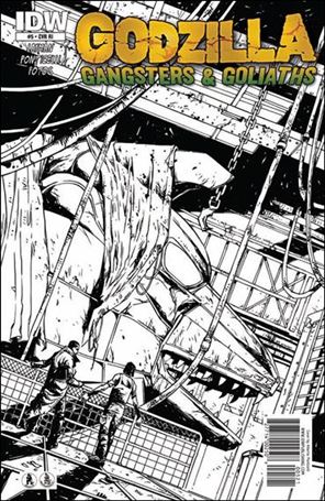 Godzilla: Gangsters and Goliaths issue 5-C Alberto Ponticelli 1:10 Black and White Cover