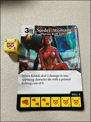 Marvel Dice Masters Age of Ultron  card 100 Spider-Woman: Playing Both Sides