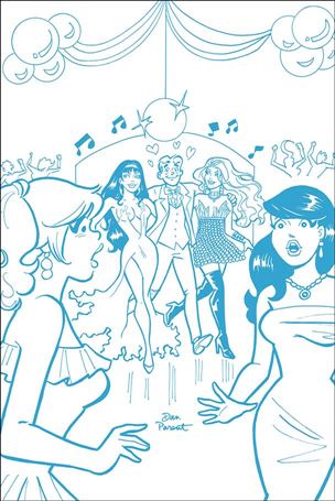 Red Sonja and Vampirella Meet Betty and Veronica issue 6-K Dan Parent 1:21 Blue Line Art Virgin Cover