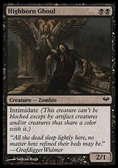 Magic the Gathering: Dark Ascension (Base Set) card 68 Highborn Ghoul