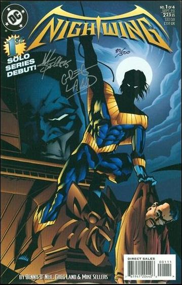 Nightwing (1995) issue 1-B DF (Signed by Greg Land and Mike Sellers) 1/500