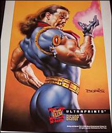 1995 Fleer Ultra X-Men (Ultraprints Subset) card 1 Bishop
